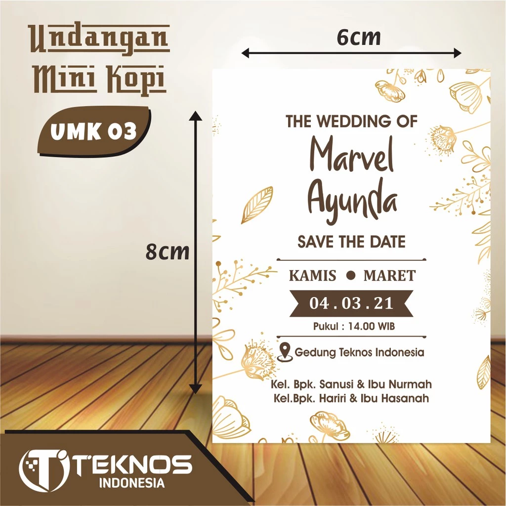 UNDANGAN MINI KOPI - UNDANGAN MINIMALIS MURAH - Gambar 4