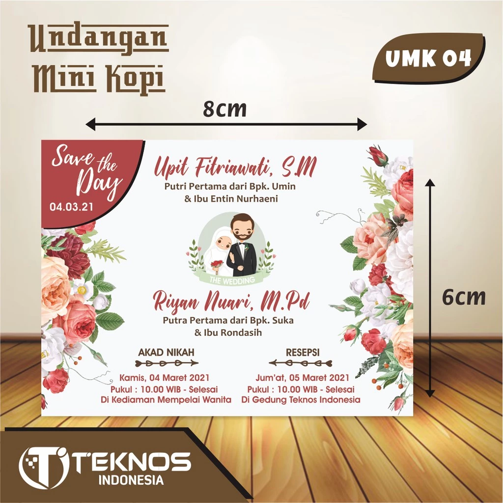 UNDANGAN MINI KOPI - UNDANGAN MINIMALIS MURAH - Gambar 5