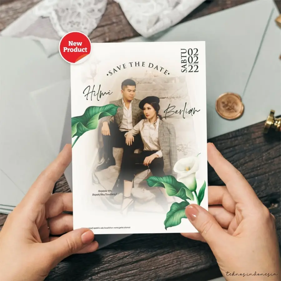 UNDANGAN PERNIKAHAN GLOSSY FULL COLOUR ELEGANT - WEDDING INVITATION