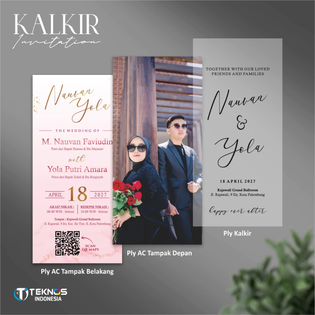 UNDANGAN PERNIKAHAN KALKIR LITE INVITATION FULL COLOUR - UNDANGAN PERNIKAHAN CUSTOM MEWAH PREMIUM