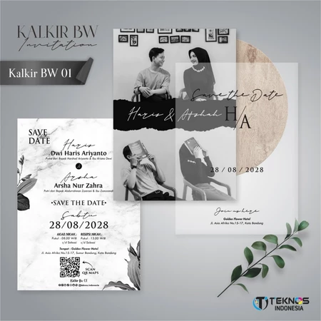 UNDANGAN PERNIKAHAN KALKIR INVITATION - UNDANGAN NIKAH KALKIR BW PREMIUM