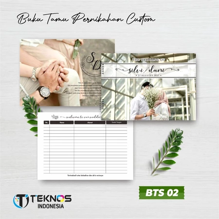 BUKU TAMU CUSTOM / BUKU TAMU PERNIKAHAN CUSTOM PREMIUM / WEDDING GUEST BOOK